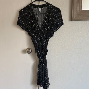 Old Navy Black and White Polka Dot Dress